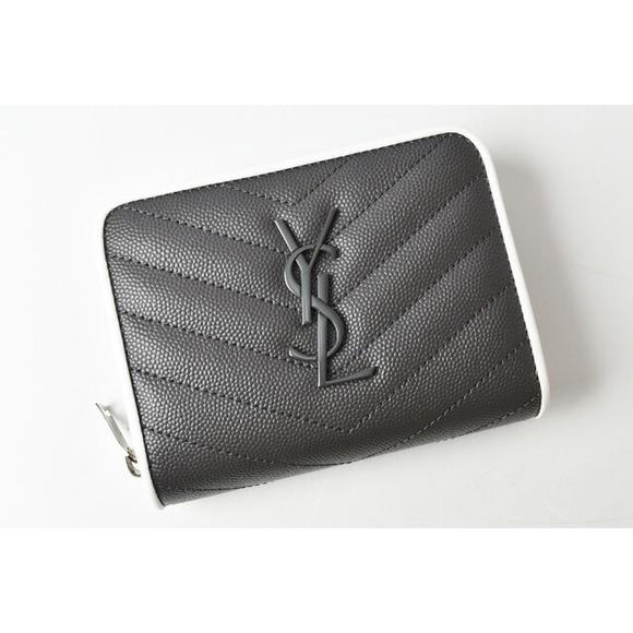 Saint Laurent Folding Asphalt Wallet Monogram - Picture 1 of 9